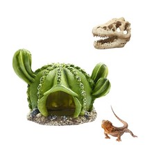 AWXZOM Reptile hideouts Come with Dinosaur Skull Hideout, Resin Cactus Desert…