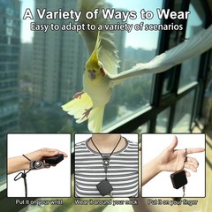 Retractable Bird Leash, Parrot Flying Rope, Anti-Bite Wire Rope, Adjustable B…