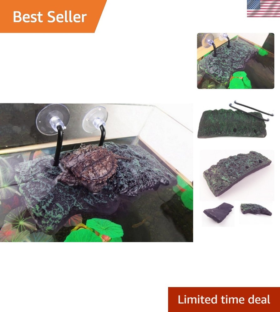 Aquarium Basking Dock for Turtles – Durable Floating Platform with Suction Cups