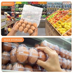 Lixavaer 100 Pack Clear Plastic Egg Cartons, 3×4,100Pack, transparent
