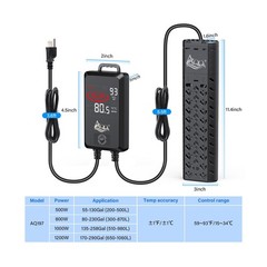 AQQA Aquarium Heater 1200W for 170-290 Gallon Large Fish Tank Submersible Pon…