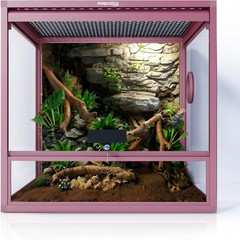 Magiccube 18” X 18” X 18” Reptile Tank, Lockable 24 Gallon Crested Gecko Tank