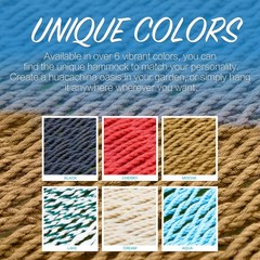 PNAEUT 2 Person Caribbean Rope Hammocks for Outside, 12ft Handwoven Polyester…
