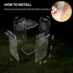 Jumping Spider Enclosure, Acrylic Praying Mantis Habitat, 8″*4″*4″ Insect