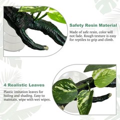 Fhiny Snake Climbing Branch, 2 PCS Resin Reptile Branches for Climbing with S…