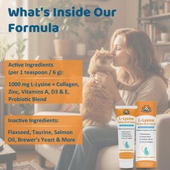 L-Lysine for Cats Oral Paste – Immune & Respiratory Support Felines Brown