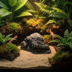Terrarium Hide Cave Easy to Assimilate Naturally Reptile Shelter Rock Sturdy