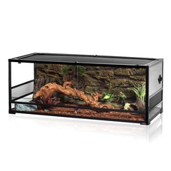REPTI ZOO 67Gallon Reptile Large Terrarium Upgrade Glass Front Opening Tank S…