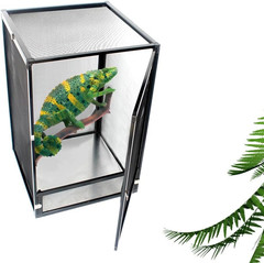 Detachable Reptile Habitat Tank Terrarium Aluminium Air Screen Cage Front Openin