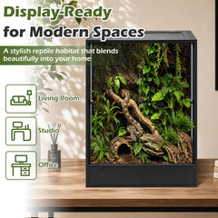 24″ X 18″ X 36″ Tall Reptile Terrarium, 65 Gallon Glass Chameleon Cage, Vertical