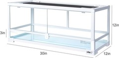 Full Glass Long Tank Reptile Terrarium 20 Gallon Front Opening Terrarium