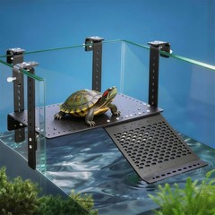 Large Turtle Basking Platform Adjustable Hanging Turtle Basking Platform Blac…