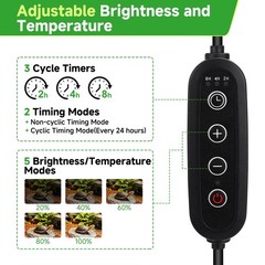 Reptile Heat Lamp Turtle Basking Light Bulbs with Cycle Timer, 360Â° Rotatabl…