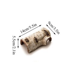 Artificial Birch Log Tortoise Small Animal Habitat Bearded Dragon Hide Cave↑