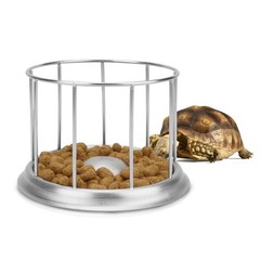 Tortoise Feeding Dish Reptile Water Dish Food Bowl Stainless Steel Feeder for…