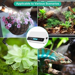 Automatic Reptile Mister with 4 Nozzles | 360° Adjustable Spray, Timer Cont