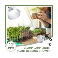 Macarrie 12 Pack Clamp Lamp Light with Aluminum Reflector, 6ft SPT-2 18awg Co…