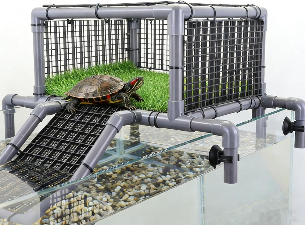 Extra Large Turtle Basking Platform, Heavy-Duty above Tank Dock & Ramp for Aquat