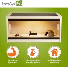 Glass Front Reptile Habitat Enclosure, Easy to Clean Design []