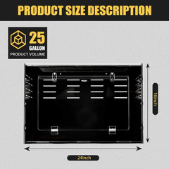 25 Gallon Reptile Tank 24″X16″X16″ – PVC Reptile Enclosure Terrarium for Leopard