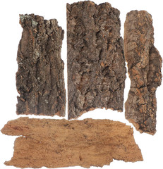4Pcs Natural Cork Bark Bits Reptile Bark Bedding Flat Cork Bedding Terrariums