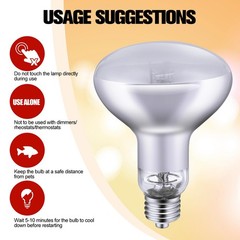 100W Reptile Heat Lamp Bulb Full Spectrum UVA UVB, Sun Lamp Basking Light for…