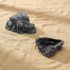 Terrarium Hide Cave Easy to Assimilate Naturally Spotted Gecko Hide Sturdy