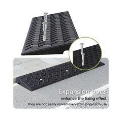 2 Pack Rubber Curb Ramps Driveway ramp, 2″ H, 39.4″ L, 9.8″ W, Heavy Loading …