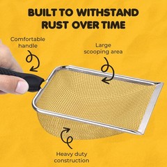Reptile Sand Scoop, Stainless Steel Sifter for Lizard, Gecko & Snake Habitat,