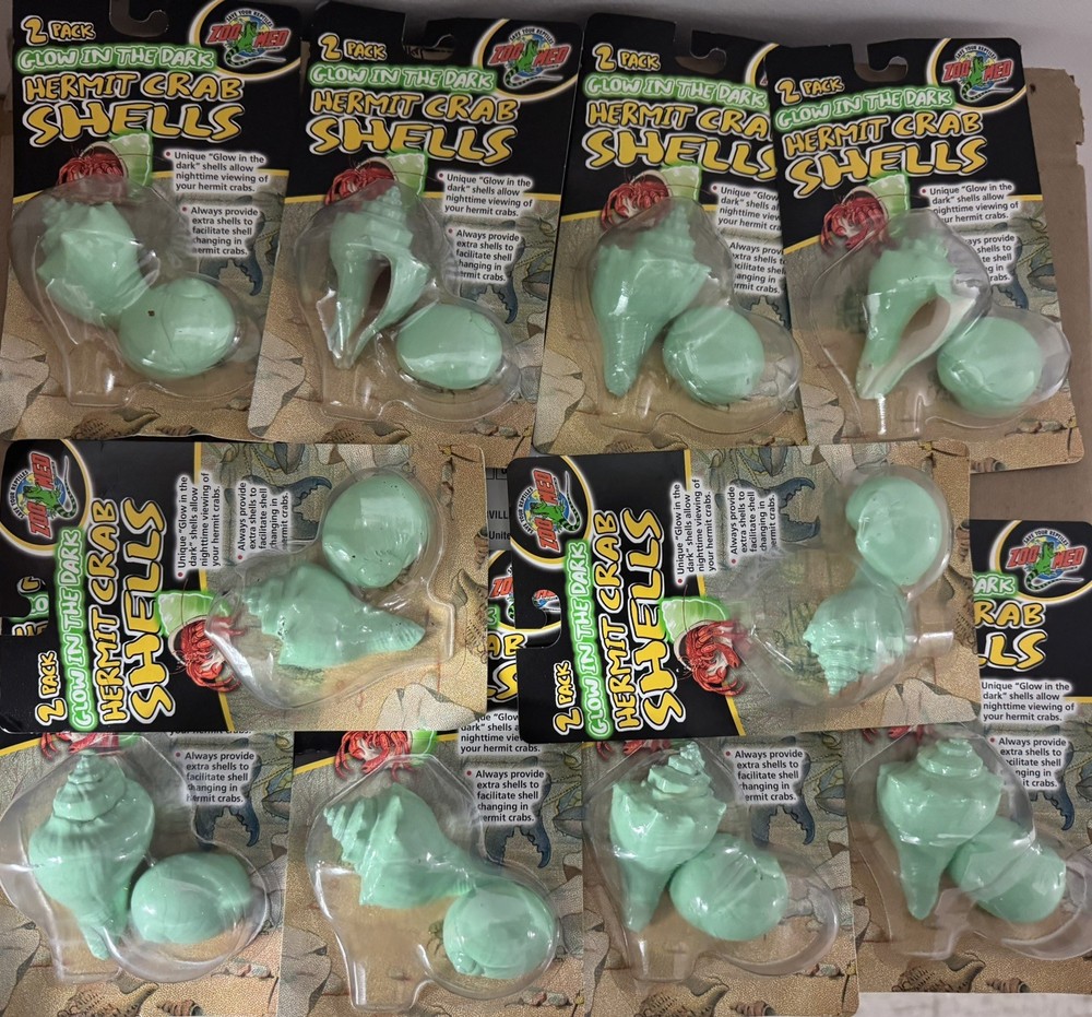 Zoo Med Glow in the Dark Hermit Crab Shells 10 Pack – Set of 2 (20 Shells Total)