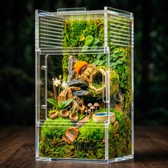 Jumping Spider Enclosure – Acrylic Terrarium Habitat for Spiders, Tarantulas