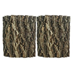 2Pcs Natural Cork Bark Sheets Durable Reptile Terrarium Background Brown Decor