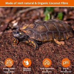 2 Pack Natural Coconut Fiber Substrate for Reptile- Premium Compressed Coconu…