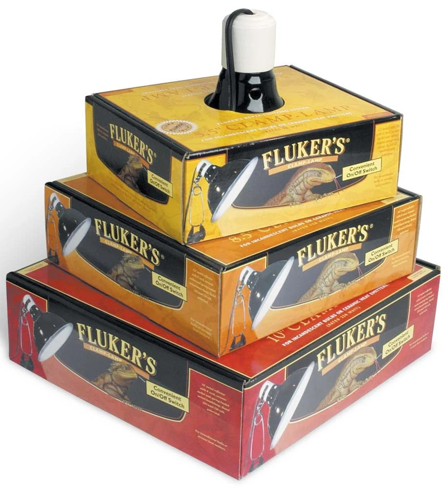 Fluker’s Repta-Clamp Lamp with Switch Black 1ea/8.5 in