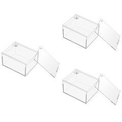 3 Count Spider’s Habitat Supplies Lizard Terrarium Glass Reptile Tank