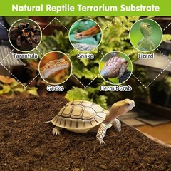 VCEPJH 2 Pcs Reptile Substrate Burrowing Tortoise Bedding for Habitat Bearded…