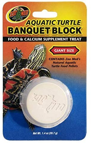 Zoo Med Aquatic Turtle Giant Banquet Block Food and Calcium Supplement – 2 Pack