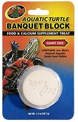 Zoo Med Aquatic Turtle Giant Banquet Block Food and Calcium Supplement – 2 Pack