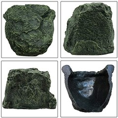 Large Reptile Hideout Cave,Resin Tortoise Hide Rock Turtle Hideaway House Lizard