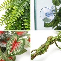 Reptile Plants Terrarium Decor, Hanging Reptile Vines, Flexible Bendable Jung…