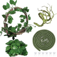 Hamiledyi Lizard Climbing Jungle Vines 9.8FT Bearded Dragon Tank Accessories …