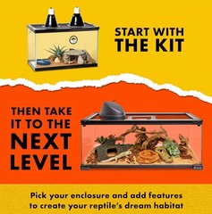 Zilla Desert Habitat Accessory Kit, Starter Kit for Reptiles, Easy Start Geckos