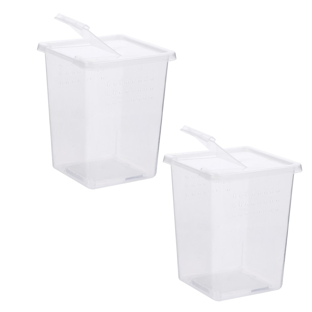 2PCS Reptile Breeding Box Mini Reptile Tank Creeper House for Turtle Lizard