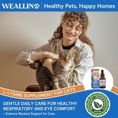 WEALLIN L-lysine Supplement for Cats, Immune Support 1PC, Brown