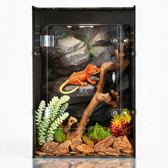 10 Gallon Reptile Tank – 12X12X18 Crested Gecko Tank Enclosure – PVC Habitat wit
