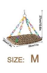 Reptile Mesh Hammock Bearded Dragon Lizard Parrot Bird Hanging Bed 2 Sizes M/L