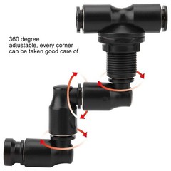 Reptiles Fogger Mist Sprinkler, 360°Adjustable Double Head Reptiles Fogger