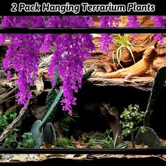 Fake Reptile Plants 2 Pack Hanging Fake Plants Plants for Reptiles
