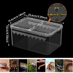 【No Assembly】 Breathable and Secure Reptile Tank with high Transpa