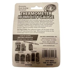 Zoo Med TH-27 Dual Analog Terrarium Thermometer/Humidity Gauge